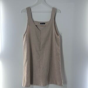 SHEIN Beige V-Neck Sleeveless Tunic